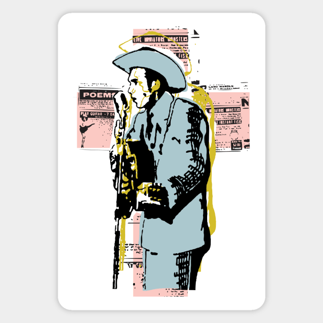 Hank Williams the Redeemer Sticker by HardisonLCollinsIII